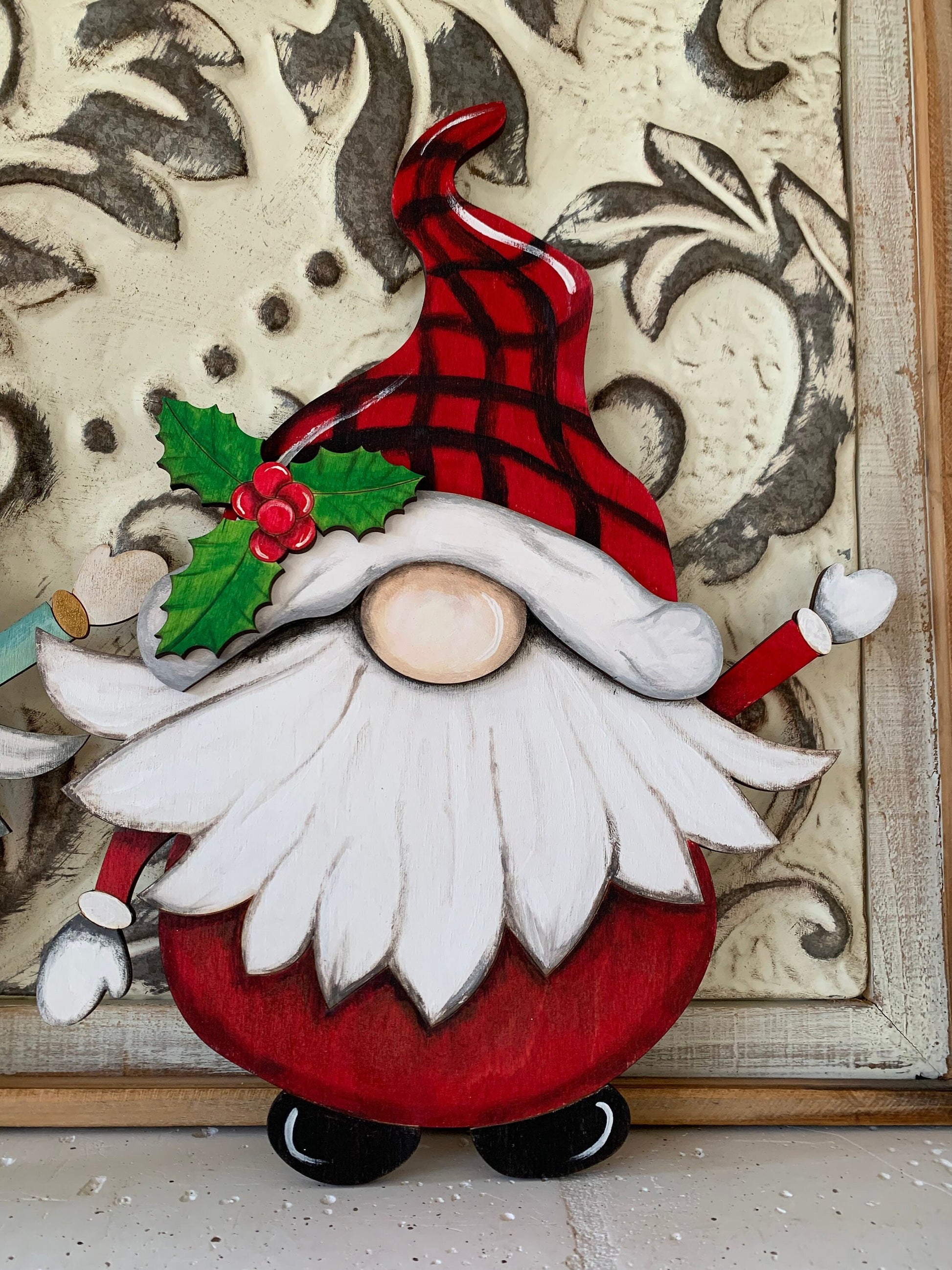 Christmas Gnome - Christmas Decor - Wooden Christmas Decor – Rock ...